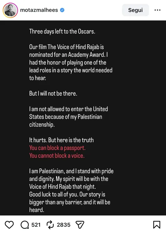 post attore palestinese